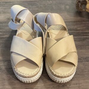 Franco Sarto Cream Espadrille Sandals